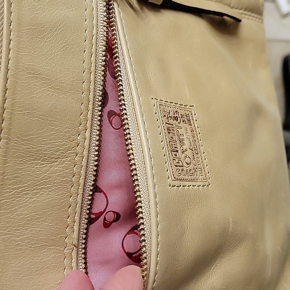 Coach Poppy Cream Leather Crossbody Bag - Picture 6 of 16